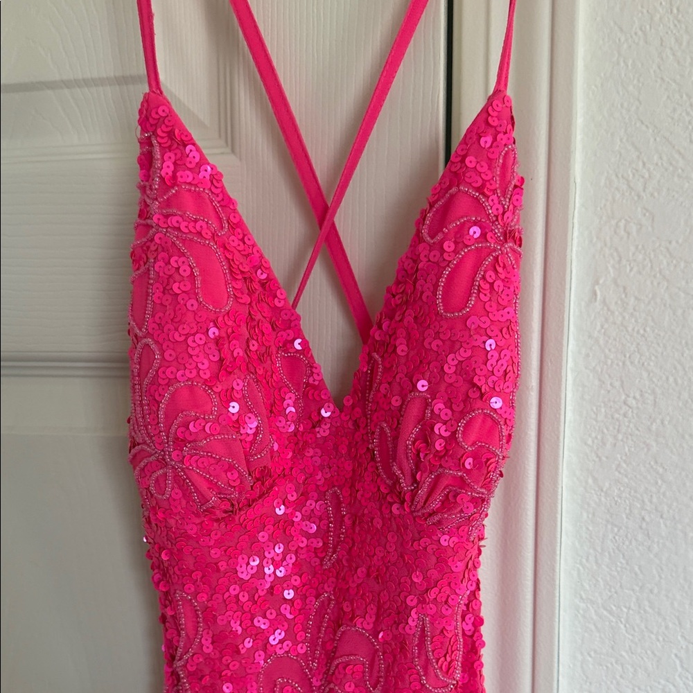 Elegant Pink Sequin Women's dress by Scala